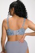 Blue Floral Seamless Wirefree Stretch Microfiber Comfort Bra