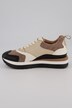 Leder-Sneaker, mehrfarbig, Plateausohle, Weite H