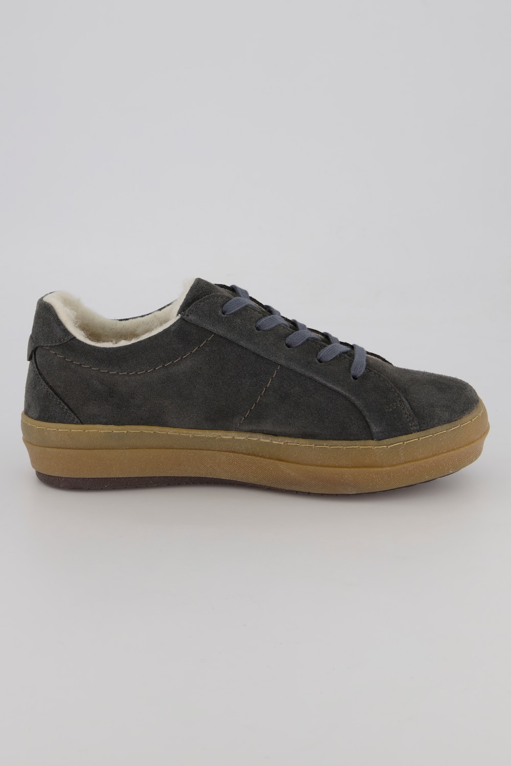 Grote Maten leren sneakers, Dames, groen, Maat: 38, Leer/Overige, Ulla Popken