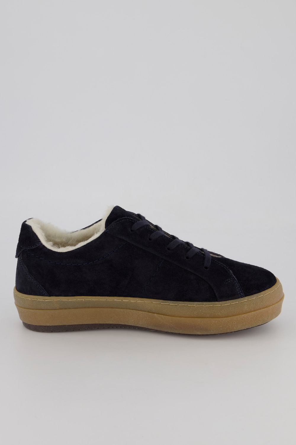 Grote Maten leren sneakers, Dames, blauw, Maat: 38, Leer/Overige, Ulla Popken