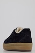 Leder-Sneaker, Wollfutter, Veloursleder, Weite H
