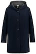Vlněný kabát, Classic, kapuce, knoflíky, vzorovaná podšívka
