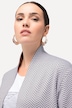 Cardigan, visgraatmotief, sjaalkraag, open model
