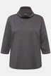 Sweatshirt, Salz-und-Pfeffer-Optik, Stehkragen, 3/4-Arm