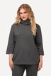 Sweatshirt, Salz-und-Pfeffer-Optik, Stehkragen, 3/4-Arm