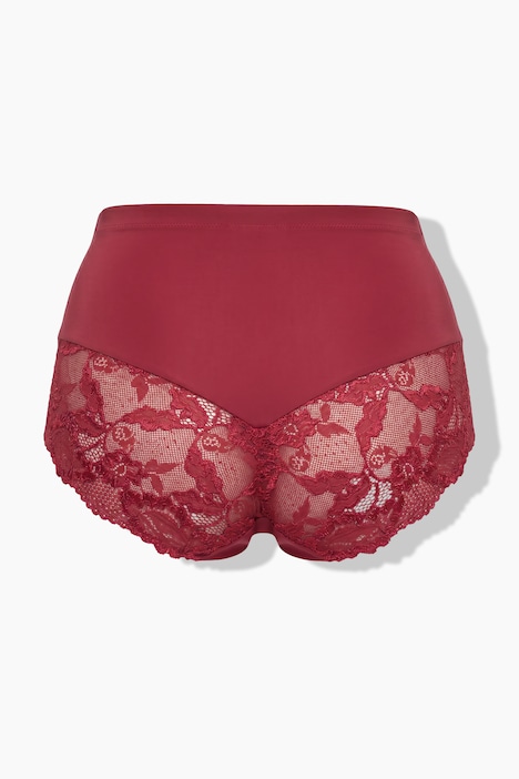 Culotte midi, dentelle transparente, doublée à l'arrière