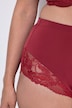 Culotte midi, dentelle transparente, doublée à l'arrière