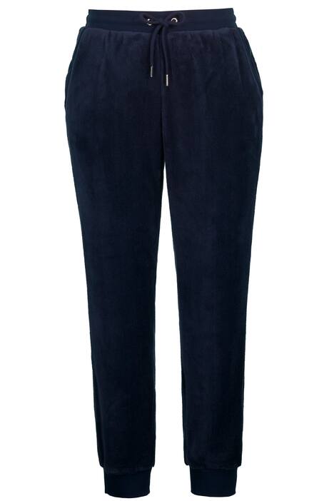 Domácí kalhoty, plyš, elastický pas, vázací stuha