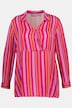 Burnout Stripe Stripe Surplice Blouse