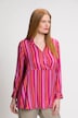 Burnout Stripe Stripe Surplice Blouse