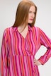 Burnout Stripe Stripe Surplice Blouse