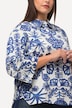 Decorative Print Button Front Jacket