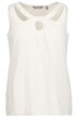 Top, řasené průstřihy, kulatý výstřih, bez rukávů, lněná směs