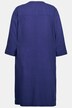 Abito dal taglio svasato in misto lino con collo alto e maniche a 3/4