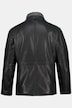 Chaqueta de cuero, cuero, piel napa de cordero, aplicación de pespunte, cremallera