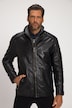 Chaqueta de cuero, cuero, piel napa de cordero, aplicación de pespunte, cremallera