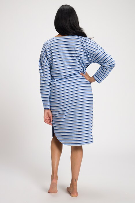 Stripe Accent Cotton Knit Nightgown | Nightgowns | Sleepwear