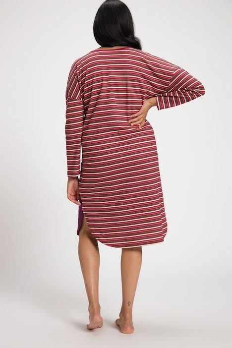 Stripe Accent Cotton Knit Nightgown | Nightgowns | Sleepwear