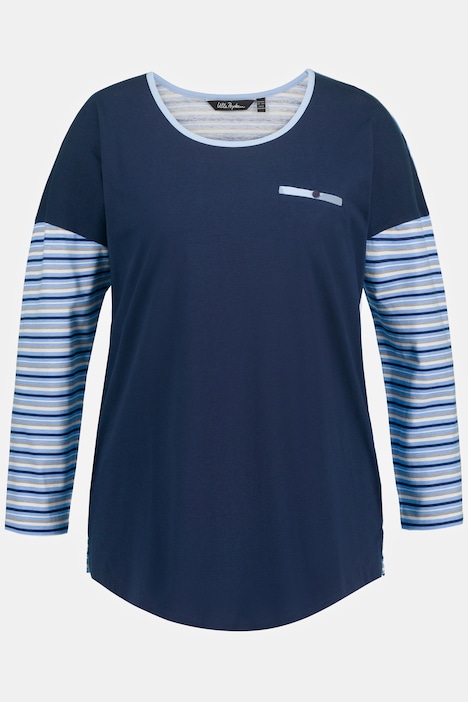 Stripe Accent Cotton Knit Pajama Set