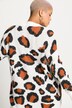 cardigan, oversized, color luipaarddessin, V-hals, lange mouwen