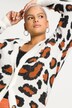 cardigan, oversized, color luipaarddessin, V-hals, lange mouwen