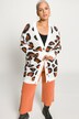 cardigan, oversized, color luipaarddessin, V-hals, lange mouwen