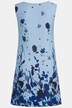 Sukienka midi, kwiecista bordiura, linia litery A, okrągły dekolt, bez rękawów