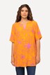 Bluse, A-Linie, Tunika-Ausschnitt, Glocken-Halbarm