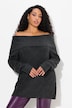 Pullover, off shoulder, lange ærmer