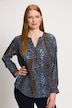 Cupro tunika, leopardí design, tunikový výstřih, dlouhé rukávy