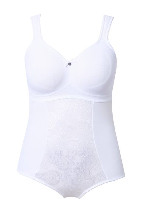 Tvarující body, vsadky z žakárové krajky, široká ramínka