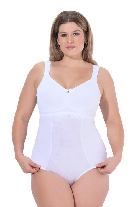 Tvarující body, vsadky z žakárové krajky, široká ramínka