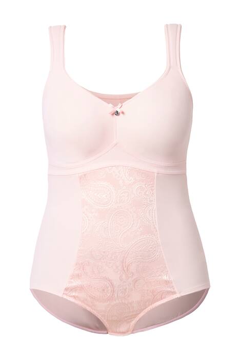 Tvarující body, vsadky z žakárové krajky, široká ramínka