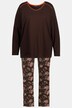 pyjama, paisley dessin, V-hals, lange mouwen