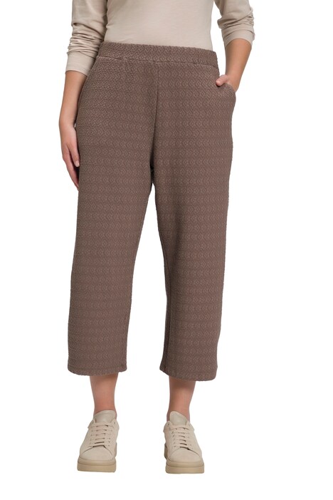 Teplákové kalhoty s širokými nohavicemi, 3D struktura, elastický pas, biobavlna