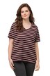 Tričko, proužky, výstřih do V, krátké rukávy, biobavlna