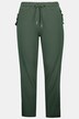 Dresowe spodnie, riuszki przy kieszeniach, elastyczny pas