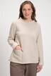 Sweat-shirt, col montant, manches longues, coton bio