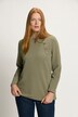 Eco Cotton Asymmetric Neck Ribbed Stretch Sweatshirt