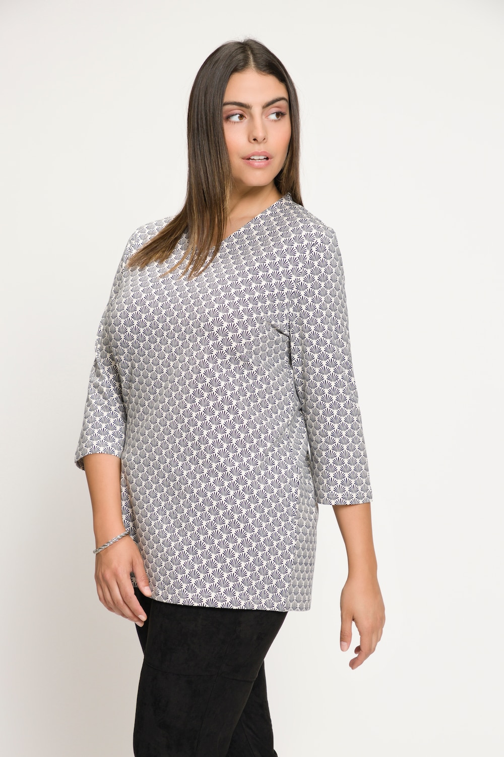 Grote Maten shirt, Dames, geel, Maat: 50/52, Katoen, Ulla Popken