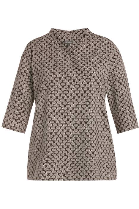 Tričko, kalichový límec, výstřih do V, 3/4 rukávy