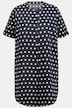 Dot Print Button Front Lyocell Dress