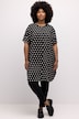 Dot Print Button Front Lyocell Dress
