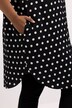 Dot Print Button Front Lyocell Dress