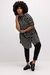 Dot Print Button Front Lyocell Dress