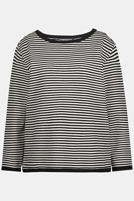 Stripe Piqué Boat Neck Sweatshirt | all Sweatshirts | Sweatshirts