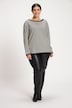 Stripe Piqué Boat Neck Sweatshirt