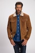 Veste en cuir, croûte de porc, col en Teddy, zip