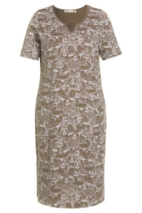 Noční košile, houby, tunikový výstřih, krátké rukávy, biobavlna