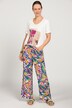 Palazzohose, bedruckt, weites Bein, Elastikbund
